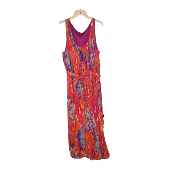 ADRESSING WOMAN. 2X, CHIFFON SUMMER DRESS, PATTERNED DRESS - Picture 6 of 9